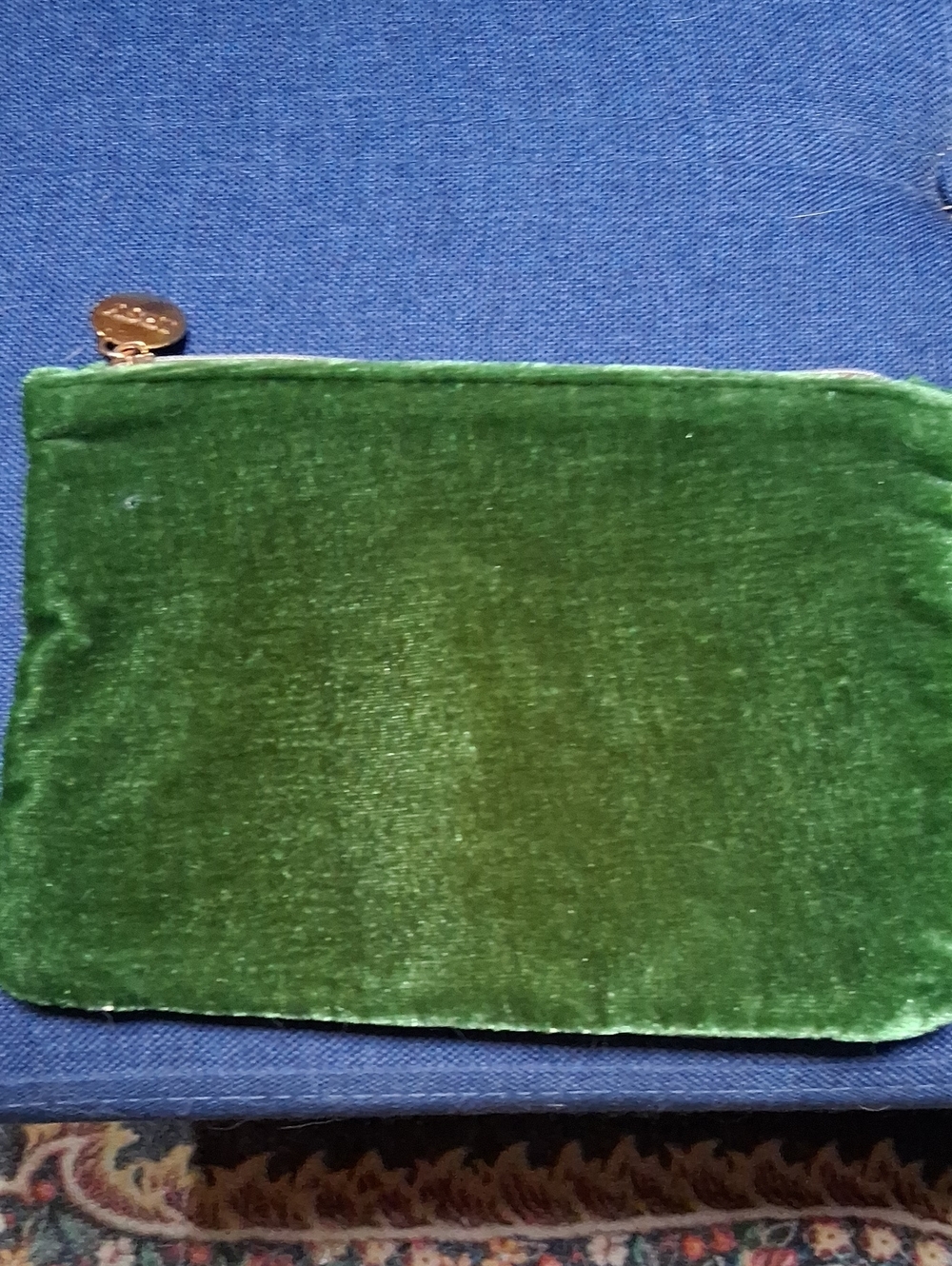 ipsy Emerald Green Velvet Makeup Pouch